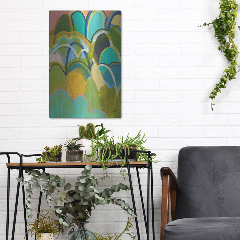 Art mural en métal Winston Porter «Break On Through No. 1» par Jan Weiss, H 16 po x l 12 po