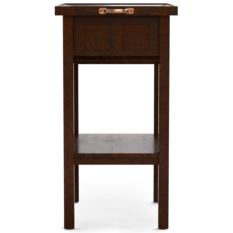 Solid Wood End Table, 36" H x 22.5" W x 16.5" D