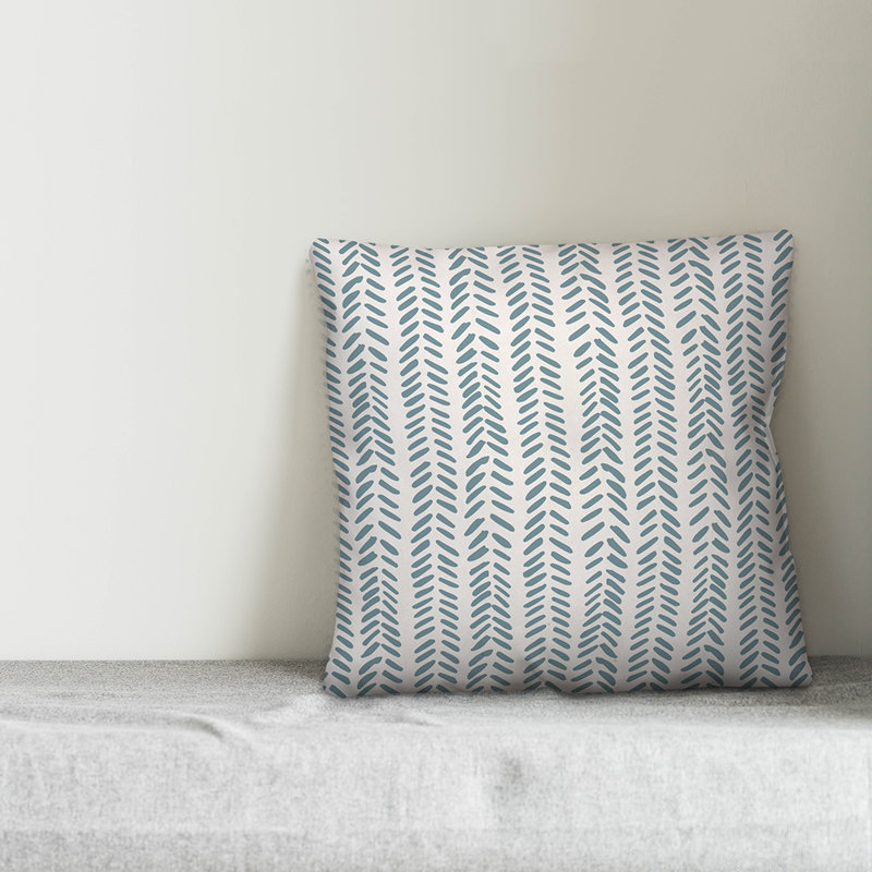  Housse de coussin carré et insert, Vert, 18 po x 18 po, Polyester / Bourre en polyester