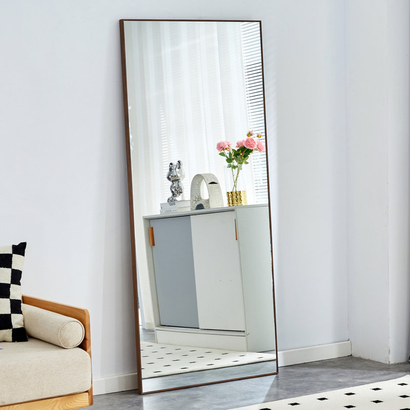 Miroir long à cadre en bois massif de quatrième génération (miroir inclus seulement)