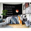 Tapisserie de qualité murale murale "Lune rouge et amour éternel" avec accessoire de suspension inclus 51 po x 59 po