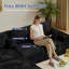 3 Seater Fabric Corner Sofa-2062827735