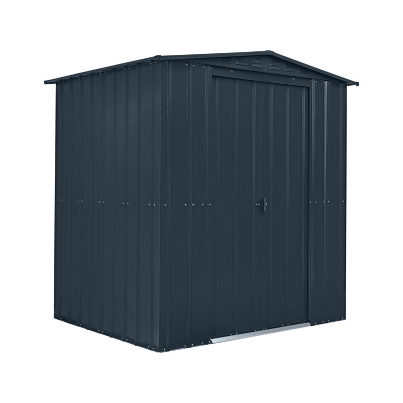 Globel 6 X 5 Apex Metal Shed, Grey