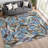 Machine Washable Indoor/Outdoor Jourdan ACN2383 Floral Rug-1418850647