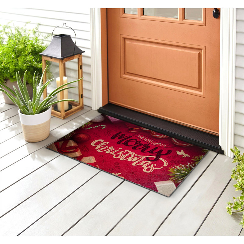 Non-Slip Christmas Outdoor Doormat, W60 x L90 cm