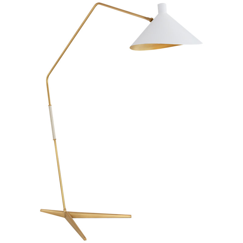 Mayotte Arched Floor Lamp, White