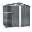 Garden Shed with Rack 205x130x183 cm Iron-1598157138