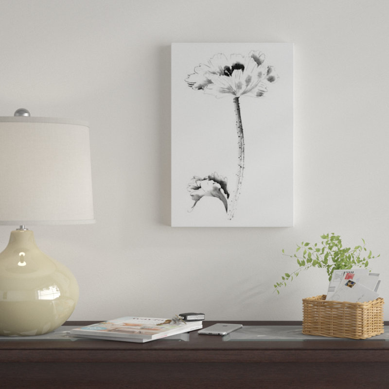 «Ink Poppy», reproduction sur toile, H 26 po x l 18 po x P 1,5 po, Toile tendue, Pas de tapis