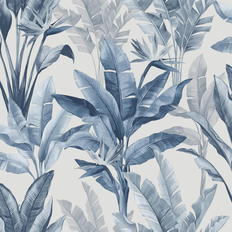 Akari 10.05m x 53cm Matte Wallpaper Roll, Blue