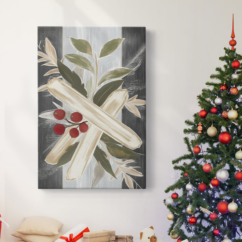 Art des Fêtes de Noël - Toile tendue avec châssis, H 18 po x l 12 po