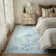 Kaldi Floral Washable Area Rug Non-Slip Stain Resistant Low-Pile Boho Large Indoor Throw Carpet