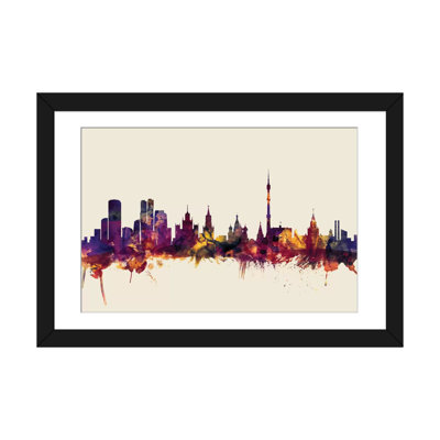 " Moscow, Russian Federation On Beige " by Michael Tompsett