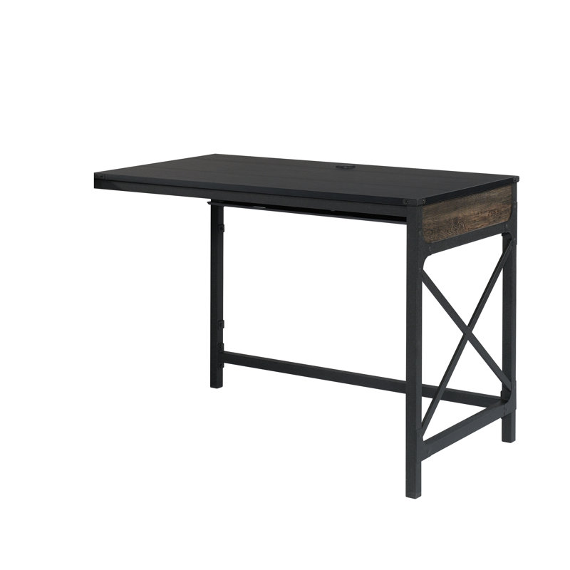Retour de bureau 42 po, finition brune, Retour à droite, H 29,5 po x l 41,875 po x P 23,5 po 