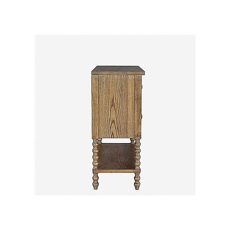 Commode décorative 2 tiroirs Naturel Voir ci-dessous
