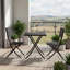 Latshaw Capri 2 Seater Rattan Bistro Set, Black, UKFR Certified-2058003983-2058003976