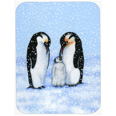 Caroline's Treasures Penguin Family Glass Cutting Board