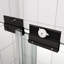 Porte de douche à dérivation, 44-48 po x 70 po, verre trempé 1/4 po, finition noire matte, avec coulissement confortable et bonne résistance aux fuites 44 à 48 po x 70 po-118139181