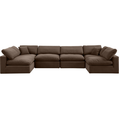 Hrannar Velvet U-Shaped Sectional Reversible