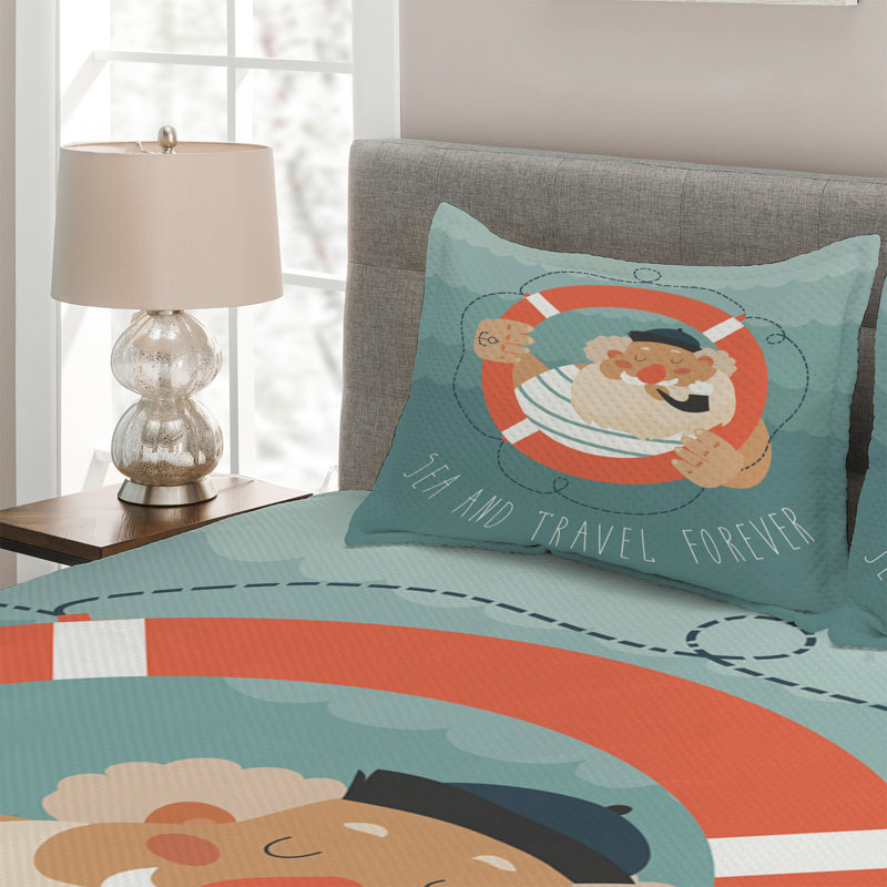 Polyester Coverlet, King Bedspread + 2 Shams