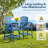 HDPE Tall Adirondack Chair Set with Removable Double Trays (Set of 2)-565456612