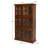 Ansela 80'' H x 47'' W Wooden 3 Tier Stackable Standard Storage Bookcase with Sliding Glass Doors and Adjustable Height Shelves, Coffee