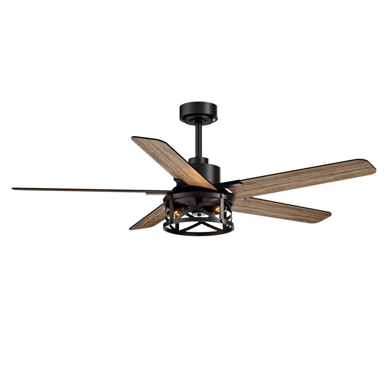 52" Farmhouse Ceiling Fan With Light