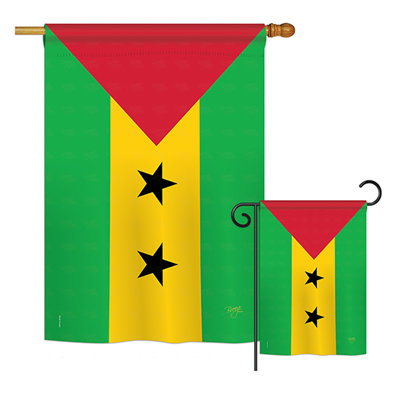 « sao tome et prince of the world », drapeau de polyester vertical décoratif à 2 côtés