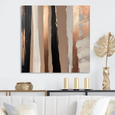 Brown And Black Beyond Boundaries IV - Abstract Canvas Print