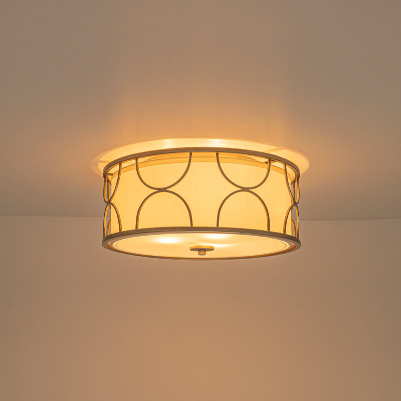 Plafonnier encastré en tissu 3 lumières Farmhouse