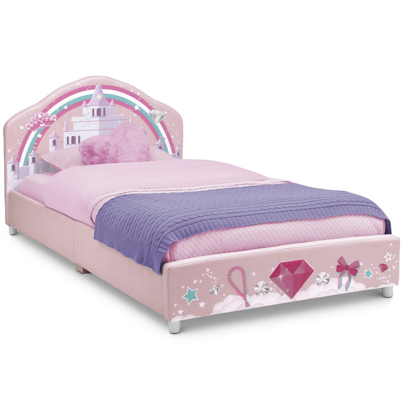 Delta Children Princess Upholstered Twin Bed