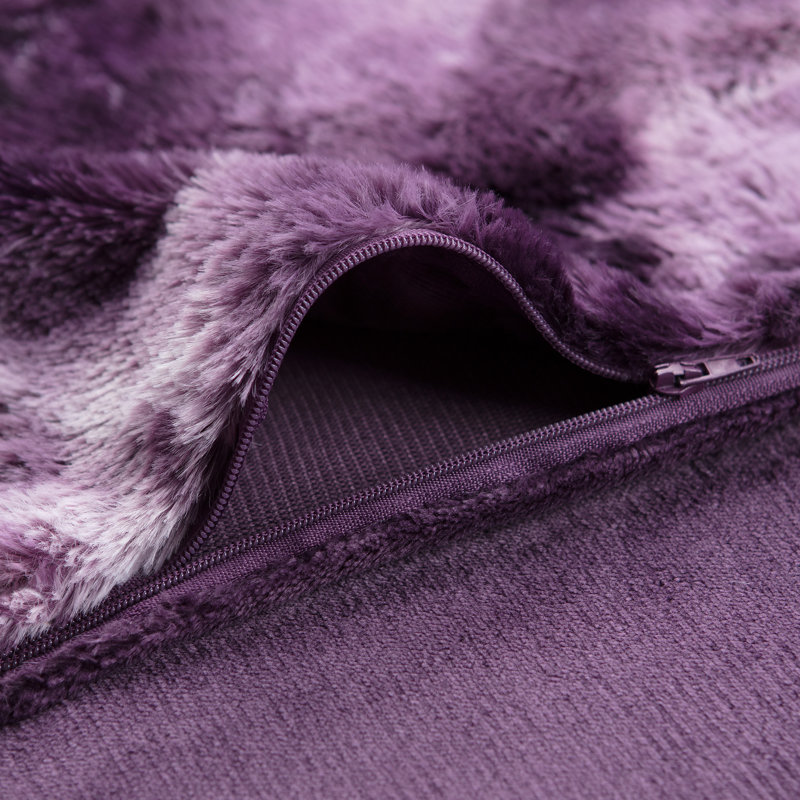 Ultra Soft Cozy Fuzzy Duvet Cover Set, Twin Duvet Cover + 1 Sham, Purple