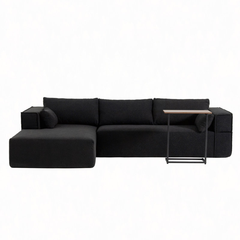 Canapé modulaire Boneless, Noir, noir, noir, noir