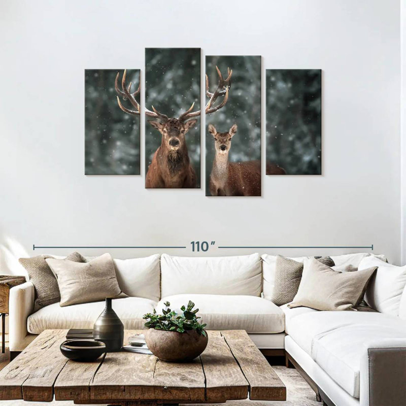 Deer Couple, 48" H x 75" W