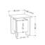 Chapman Bedside Table Versatile Nightstand with U-Shaped Metal Legs-131313436