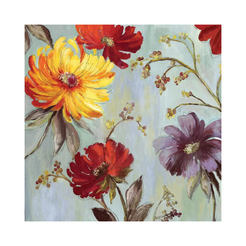 Field Flowers II by Asia Jensen - Wrapped Canvas Painting, 30.48cm H x 30.48cm W x 1.905cm D
