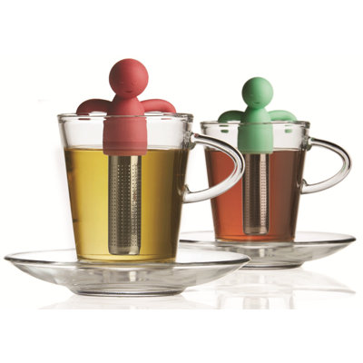 Rosalba Glass Teacup and Saucer
