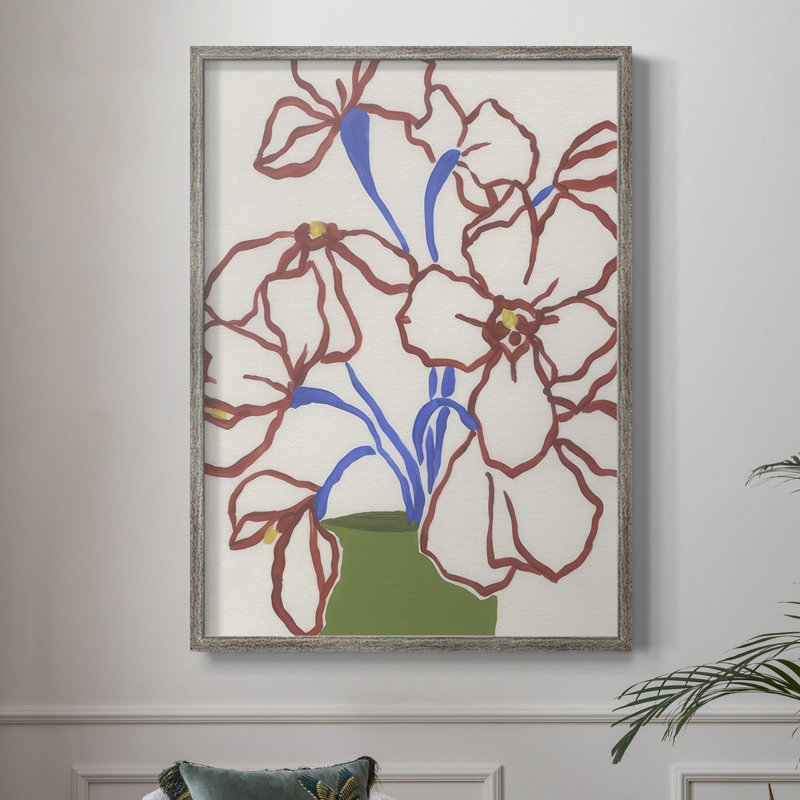 «Petal Perimeter I», reproduction encadrée - bois massif, H 11 po x l 9 po