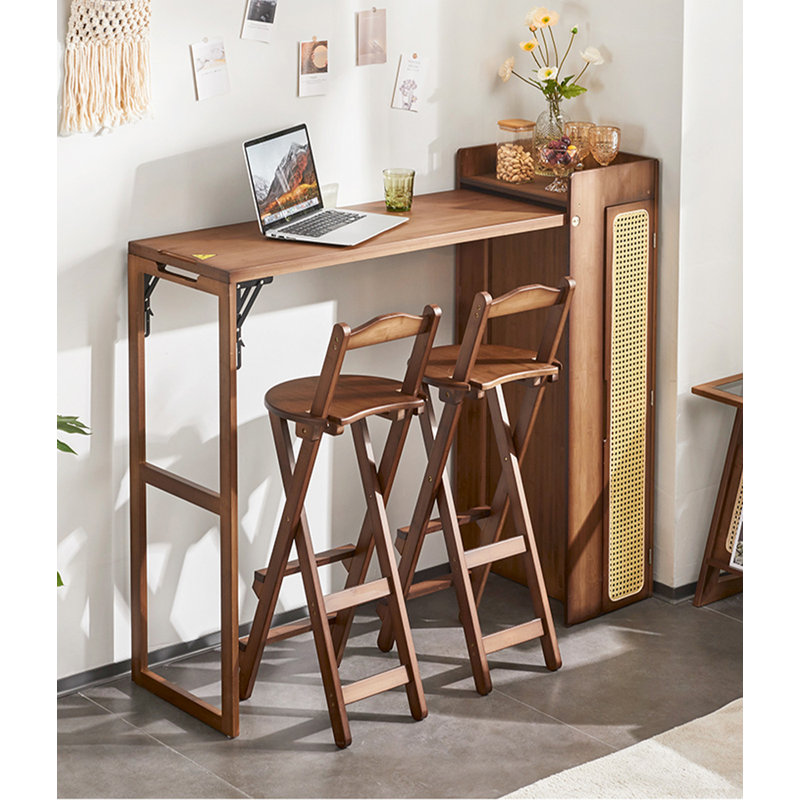 Luxury-Style Bamboo Wicker Rectangular Bar Table