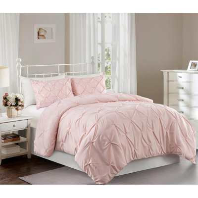 Berlin Pintuck Microfiber 3-Piece Comforter Set
