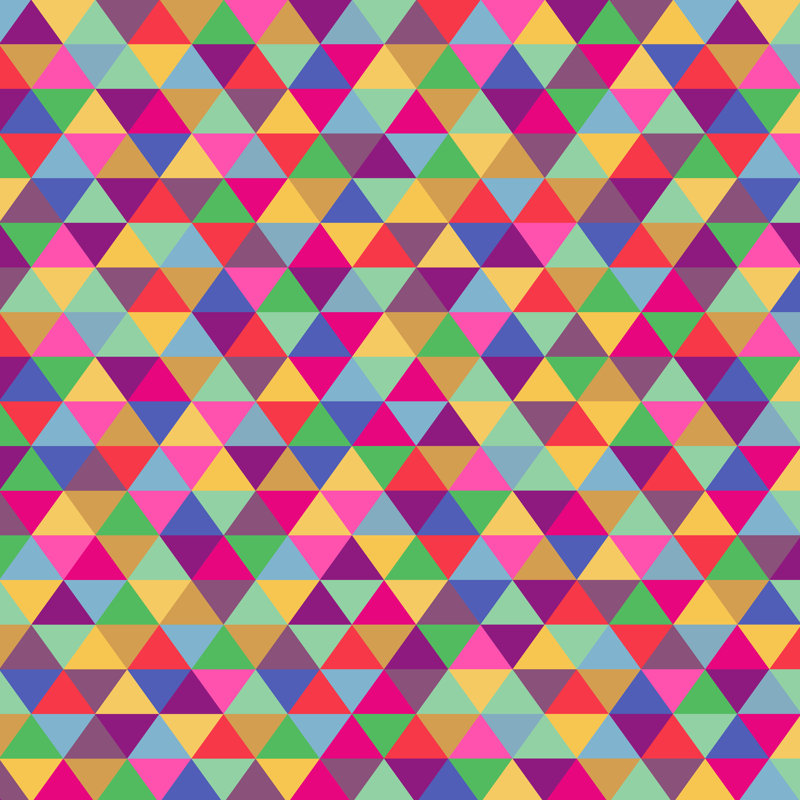 «Bianca Green in Love with Triangles», reproduction sur toile tendue, H 36 po x l 36 po, Non, Cadre flottant noir