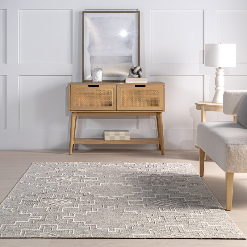 Alani Textured Moroccan Area Rug, Rectangle 5'3" x 7'6"
