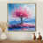 Toile avec cadre flottant or