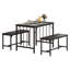  Dining Table And 2 Chairs Set, 3 Piece Dining Room Set With Bench-1550754010