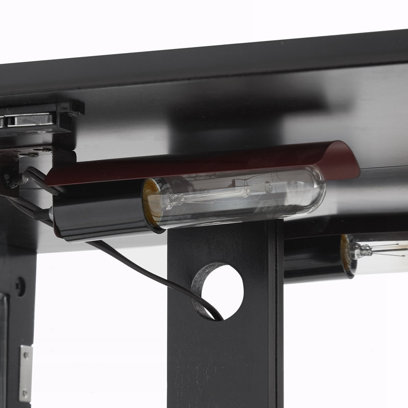 Vitrine lumineuse avec espace de rangement ouvert, Black