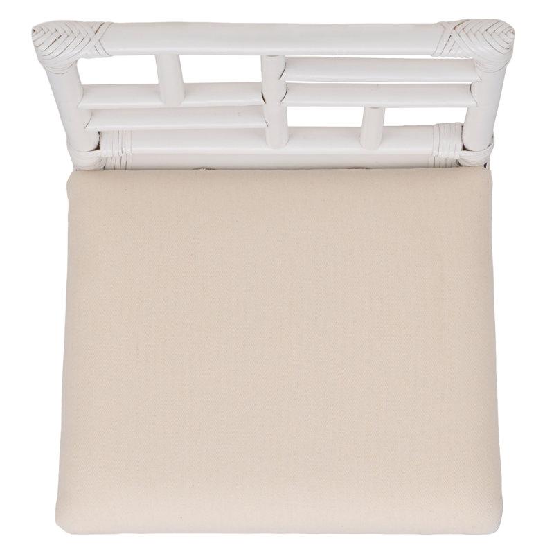 Tabouret de bar avec coussin Christine, White