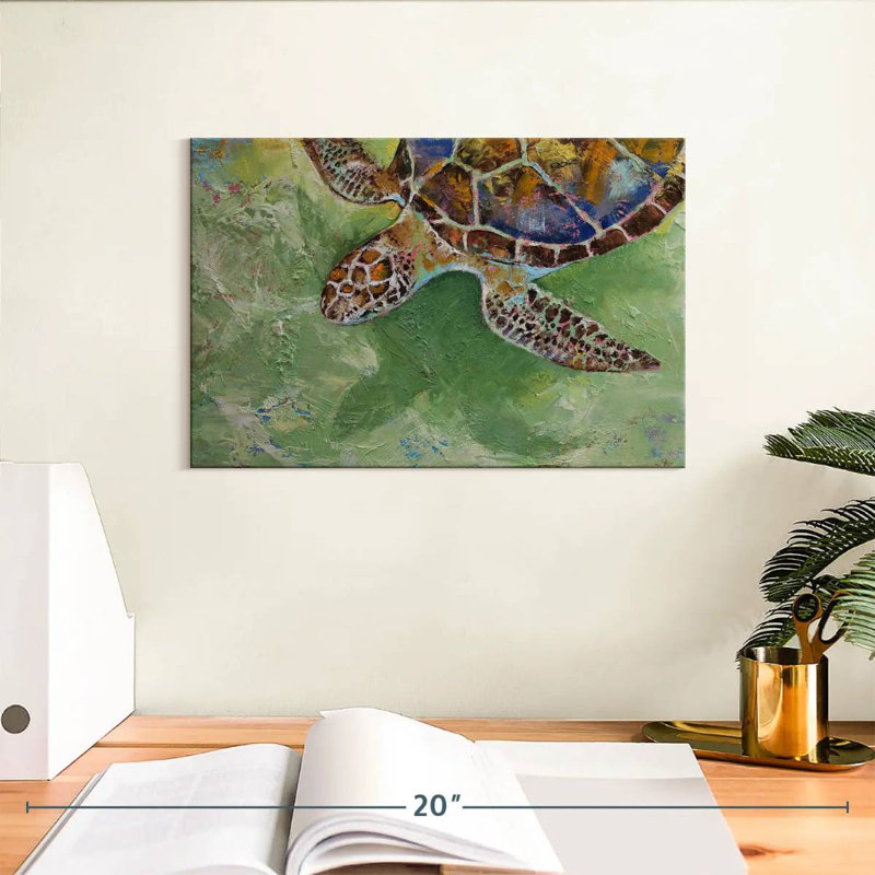 Crowle Caribbean Sea Turtle, 8" H x 12" W