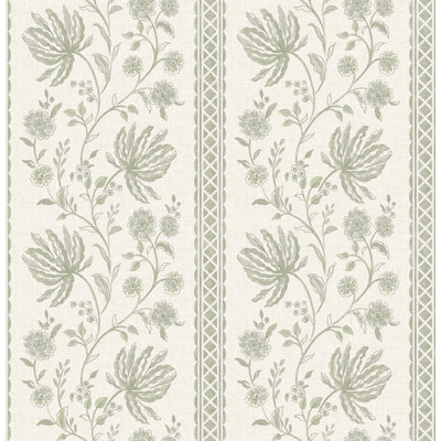 Papier peint à rayures Edgemoor Jacobean