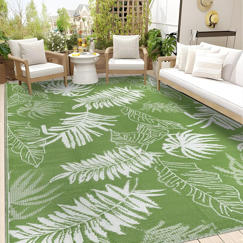 Outdoor Rug  Patio Waterproof, Reversible Outdoor Plastic Straw Rug RV Mat, Indoor Outdoor Carpet Large Area Rug for Patio Camping Deck Backyard Balcony Picnic Beach
