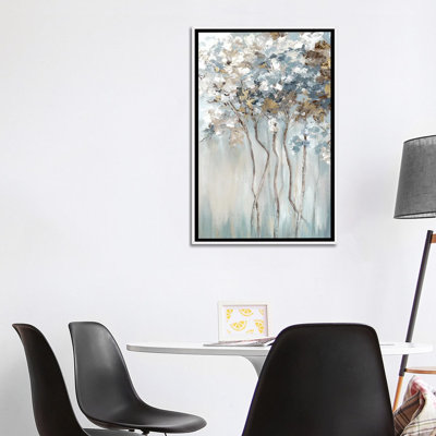 «Golden Blue Forest», reproduction d'art sur toile encadrée