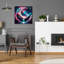  «Moon World 1» par Rey Klimt, art mural en verre acrylique, 24 po x 24 po